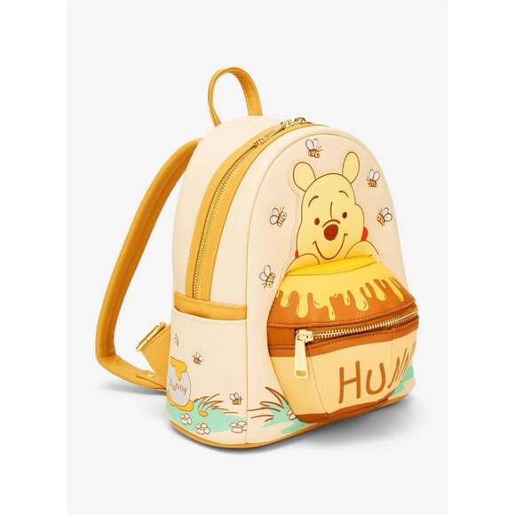 NWT Loungefly Disney Winnie the Pooh Hunny Pot Mini Backpack - Picture 1 of 5